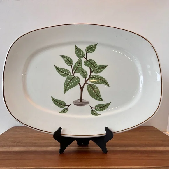 Vintage Taylor Smith Conversation Coffee Tree Serving Platter - Picture 1 of 7